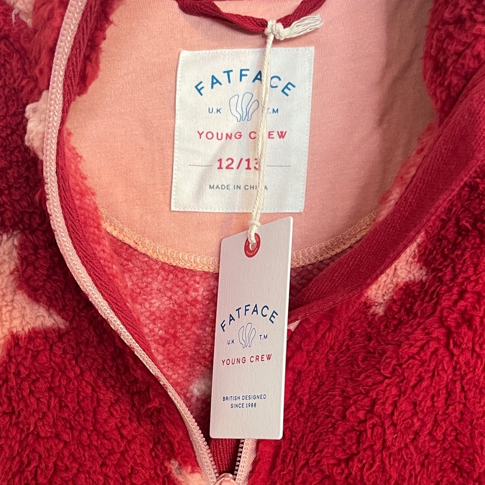 Fat Face Red Star Fleece Jacket - Picture 2 of 4